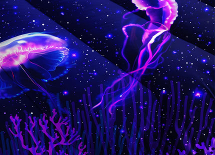 HOSIMA Ocean Themed Jellyfish Full Comforter Set with 2 Pillowcases.