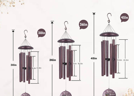 Personalized Wind Chimes Memorial Mother Father, Hummingbird Keepsake
