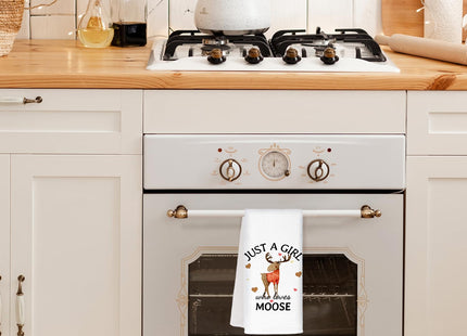 Jvpke Moose Dish Towels for Kitchen Bathroom, Moose Decor, Moose Gifts for Moose Lover Women, Moose Kitchen Decorative Towels 16×24 Inch