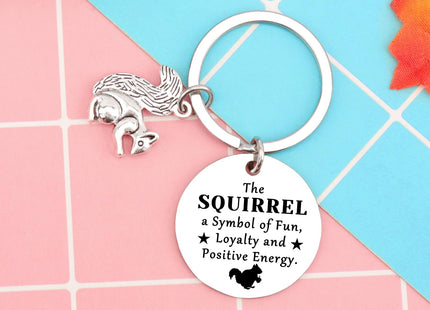 Heigebi Squirrel Gift Keychain for Squirrel Lover Gift for Women Men Zookeeper Coworker Christmas Birthday Gifts Animal Squirrels Keyring