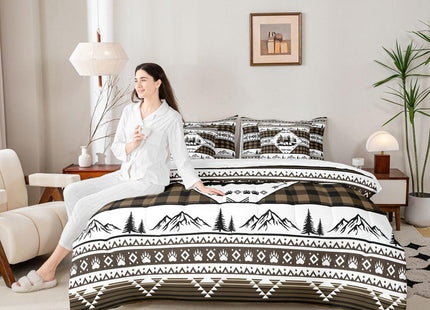Feelyou Deer Twin Comforter Set with Sheets for Kids Boys Girls Deer Hunting 7 Pieces Bedding Set Rustic Cabin Lodge Country Bed in a Bag Farmhouse Western Room Decor Southwestern