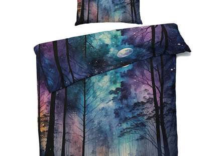 zcwl Fantasy Forest Duvet Cover Twin Size | Mystical Woodland Bedding Set | 2 Piece | Soft Microfiber Patterned Comforter Cover with Zipper Ties & 1 Pillowcase | Fantasy Bedroom & Room Decor