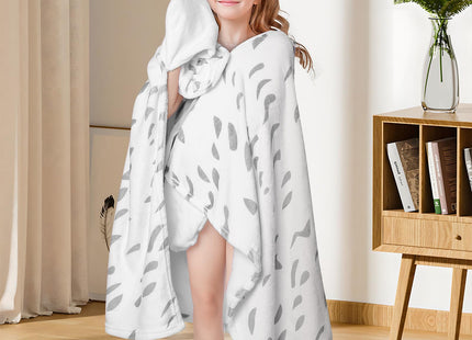 Wearable Blanket Hoodie, Snowy Owl Oversized Hooded Blanket, Soft Sherpa Blanket Owl Gift for Birthday Christmas