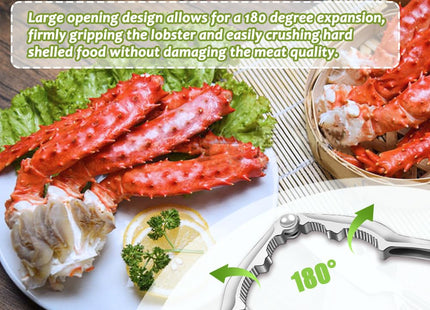 3 PCS Lobster Crackers and Picks Set, Stainless Steel Crab Leg Tools, including 1 Lobster Cracker and 2 Forks, Heavy Duty Shellfish Nut Cracker Set, Seafood Tools for King Crab Legs Shellfish Claw