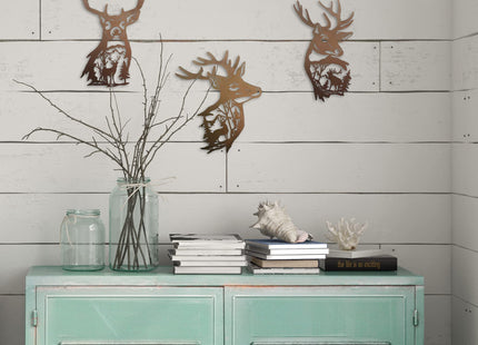 Deer Metal Wall Art Deer Silhouette Wall Decor Rustic Forest Hunting Sign