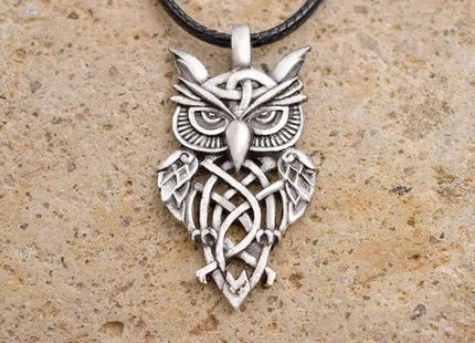HAQUIL Celtic Owl Pendant Necklace for Men and Women, Owl Jewelry Gift