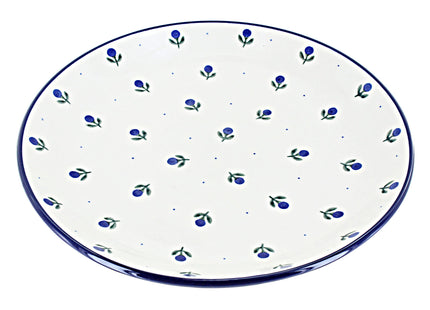 Blue Rose Polish Pottery Blueberry Dinner Plate