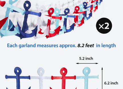 WILLBOND 18 Pieces Nautical Party Decorations Cruise Door Banner