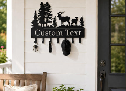 efcustomgifts Antler Key Holder for Wall, Custom Deer Antler Metal Key Hooks Key Hanger Decor for Kitchen, Entryway, Hallway, Office, Doorway Housewarming Gifts new Home