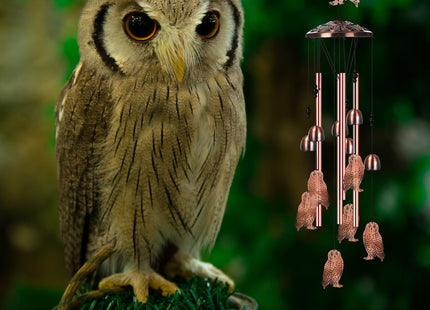 Briwooody Owl Wind Chimes for Outside Christmas Owl Gifts