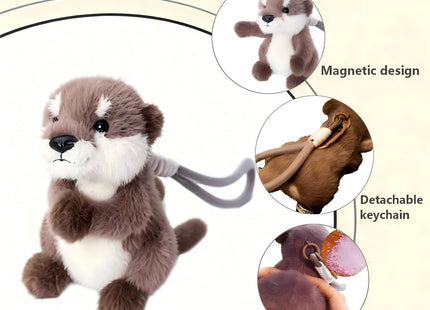 OROZCOR Plush Keychain Cute Otter Keychains for Backpacks