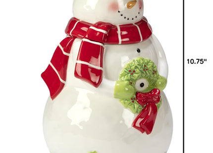 Certified International Holiday Magic Snowman 3-D Cookie Jar, 78 oz.