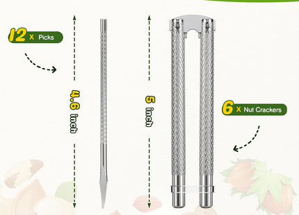 18pcs Nut Crackers for All Nuts, Nut Cracker Tool for Walnuts and Crab Leg