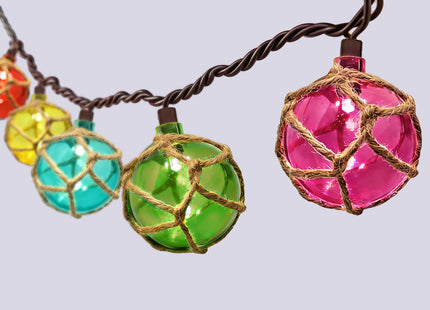 8.5Ft Nautical Fishing Float String Lights,Plug in Beach Themed Buoy Lights