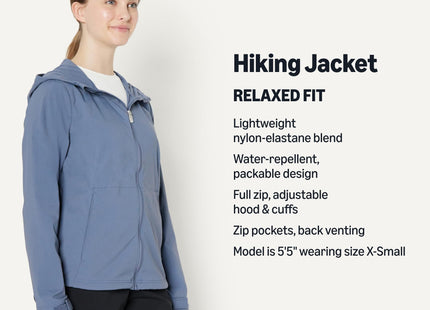Amazon Essentials Women's Water Repellent Active Hiking Outdoor Jacket, Slate Grey, X-Large