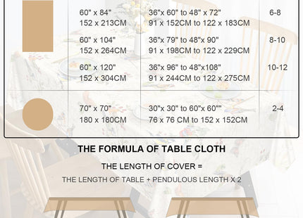 Arquiel Christmas Tablecloth 55 x 70 Inch Rectangular, Tree Deer Print