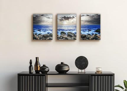 SERIMINO Coastal Beach Wall Decor, Ocean Landscape Canvas Prints Office