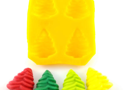 EDELAINE'S Pine Tree Christmas Silicone Molds, 4 Cav. Homemade Candy Making