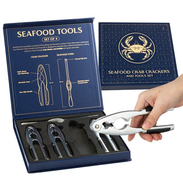 Smedley & York Premium Crab Leg Crackers and Tools, Set of 4