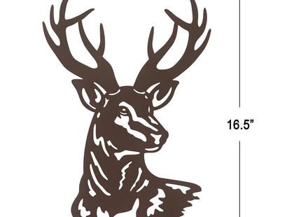 Metal Deer Wall Art,Rustic Deer Head Wall Decor Sculptures for Living Room