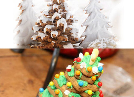 Snowflake Set - 9 Piece Stainless Steel Snowflake Cookie Cutters & 3D Christmas Tree for Christmas Holiday Winter Baking