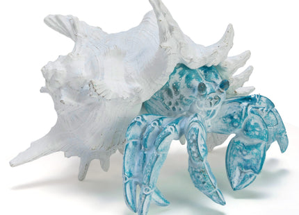 VVGIFTS Hermit Crab with Shell Beach Coastal Statue for Home Shelf Decor