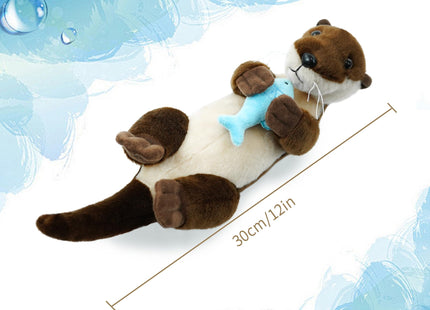 Hideekoog Sea Otter Stuffed Animals for Kids,Upward Posture Otter Ocean Cute Animal Plush Toy Birthday Gift for Boys Girl Children（Upward）
