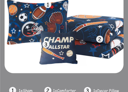 Boys Full Size Bedding Set -4 Pieces Ocean Bedding Full Size Comforter Sets