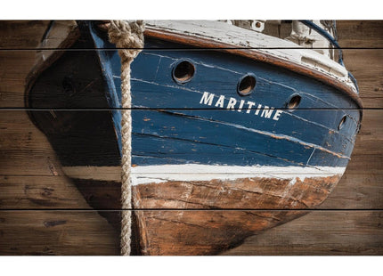 Personalized Custom Wooden Wall Art - Nautical Boat Oil Painting Style Sign for Home Decor - Handcrafted Shiplap Wood Plaque for Living Room Bedroom Office Unique Gift(Style D)