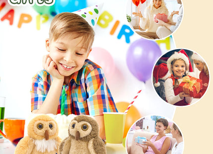 Tezituor Big Owl Stuffed Animal Family, 20" Stuffed Owl Plush with Babies