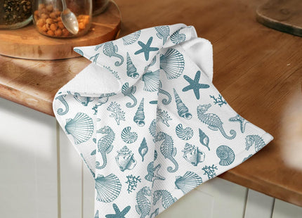 Miss Adola 2pcs Cotton Waffle Kitchen Towels, Nautical