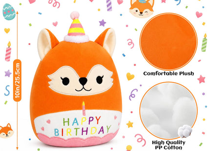 Fox Plush Toy - 10inch Cute Birthday Stuffed Animal Fox Plush Pillow