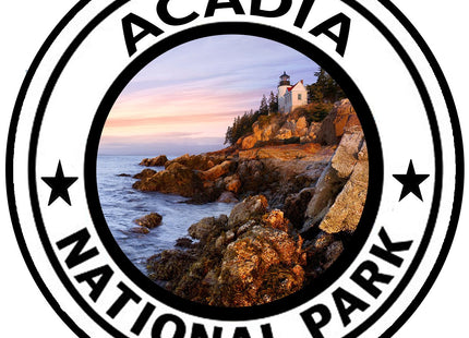 Rogue River Tactical Acadia National Park Sticker 5" Round Car Auto Decal Maine