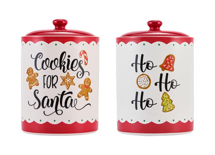 Bico Gingerbread Man Cookies For Santa Ceramic 9 inch Air Tight Storage Jar, Dishwasher Safe, for Christmas Eve