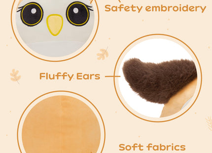 MaoGoLan Owl Stuffed Animals with Babies Inside,Ultra Soft Owl Plush Throw Pillow with 3 Adorable Baby Owls Plushie,Squishy Stuffed Collection Gift for Owl Lover,Kids,Teens,16"