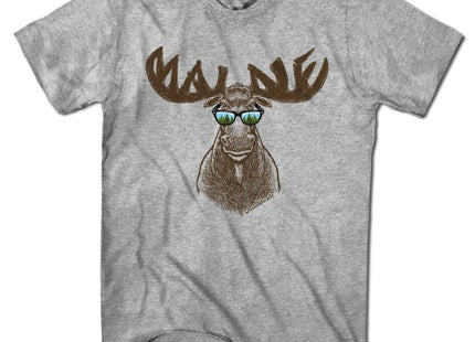 Chowdaheadz Cool Maine Moose T-Shirt - Unisex Vintage Tee Soft Cotton Blend