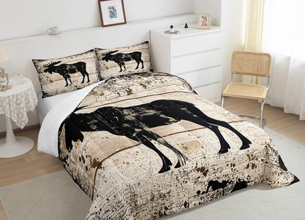 Feelyou Moose Comforter Set Queen Size Bedding Set 3Pcs for Kids