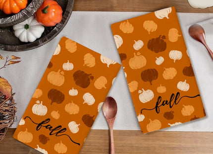RABUSOFA Orange Pumpkin Fall Kitchen Towels Dish Towels