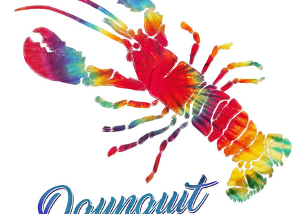 Lantern Press Ogunquit, Maine, Lobster, Tie Dye (Absorbent Ceramic Coaster, Single, Cork Back, Kitchen Table Decor)