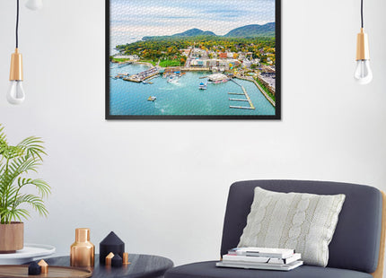 Bar Harbor, Maine City Landscape - US Tourist Attraction- 1000 Large Piece Jigsaw Puzzle for Adults Challenging Puzzle Perfect for Game Nights - Finished Size is 27.5"x19.6"