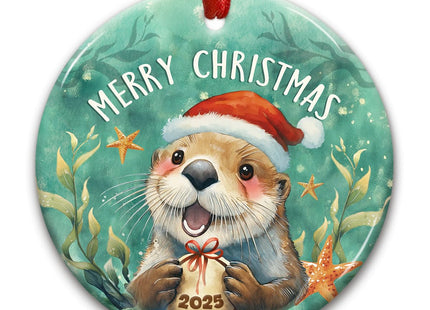 CHOANG Otter Christmas Ornament for Kids, Adults, Zookeepers