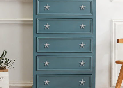 KYIEN 12Pcs Nautical Beach Sea Style Themed Starfish Shape Cabinet Knobs Furniture Decorative Pulls Drawer Knobs Dresser Handles Cabinet Decoration Pulls