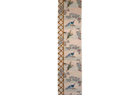 Floral Hummingbird Table Runner, 13x72 Inches