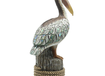 Lukitas Standing Pelican Statue and Sculpture Coastal Decor, Resin 14''