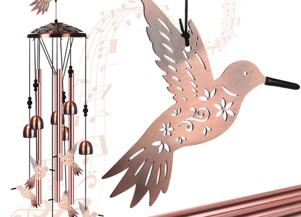 Briwooody Hummingbird Wind Chimes for Outside Christmas Hummingbird Gifts