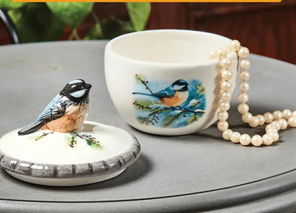 Bits and Pieces Chickadee Trinket Box for Women