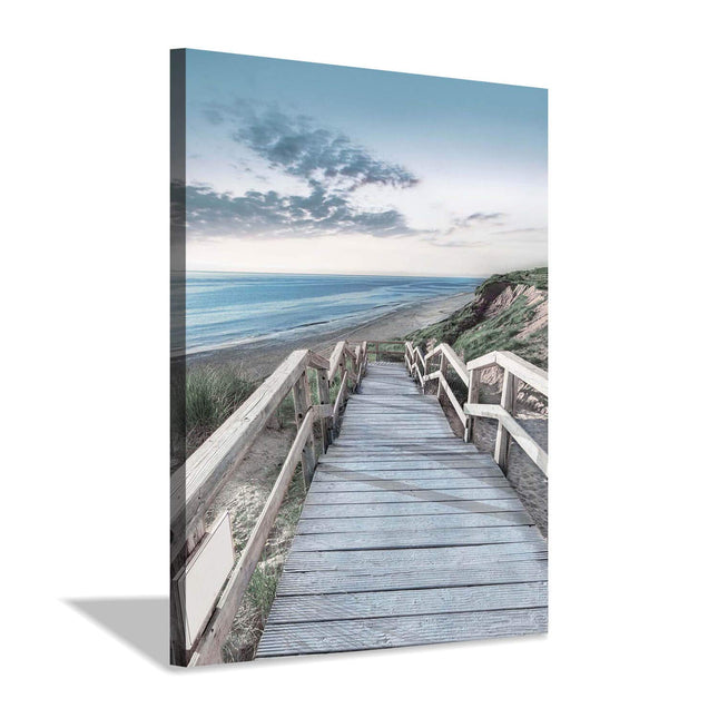 Hardy Gallery Coastal Boardwalk Canvas Wall Art Beach Decor 11x16 Inch