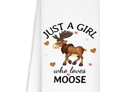 Jvpke Moose Reindeer Decorative Hand Dish Towels for Bathroom Kitchen, Reindeer Moose Decor, Mooses Gifts for Mooses Lover Women, 16×24 Inch