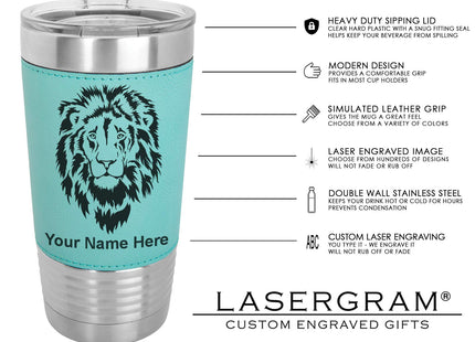 LaserGram Personalized 20oz Tumbler, Boat Anchor (Teal)