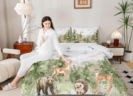 Erosebridal Giant Mountain Forest Toddler Comforter Set